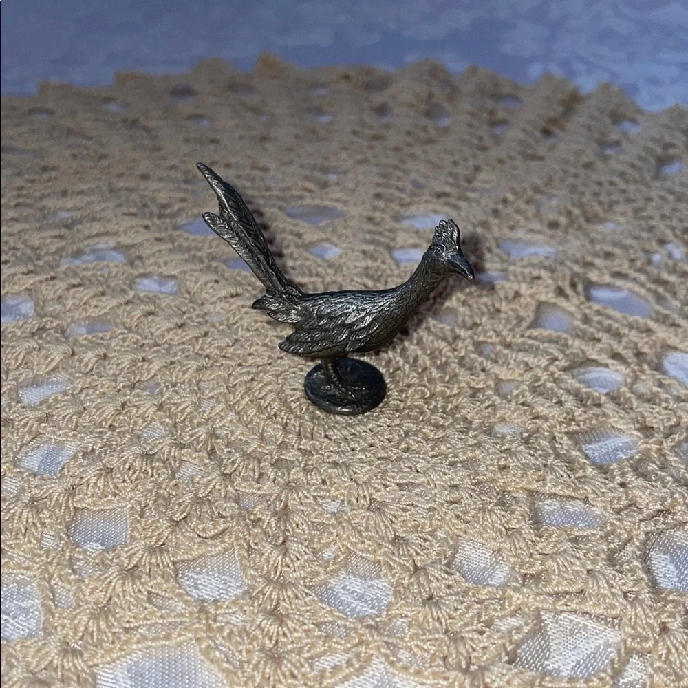 Vintage 1984 Handcrafted  Pewter Silver Animal Figurine Set.  Qty. (5) - Picture 3 of 7